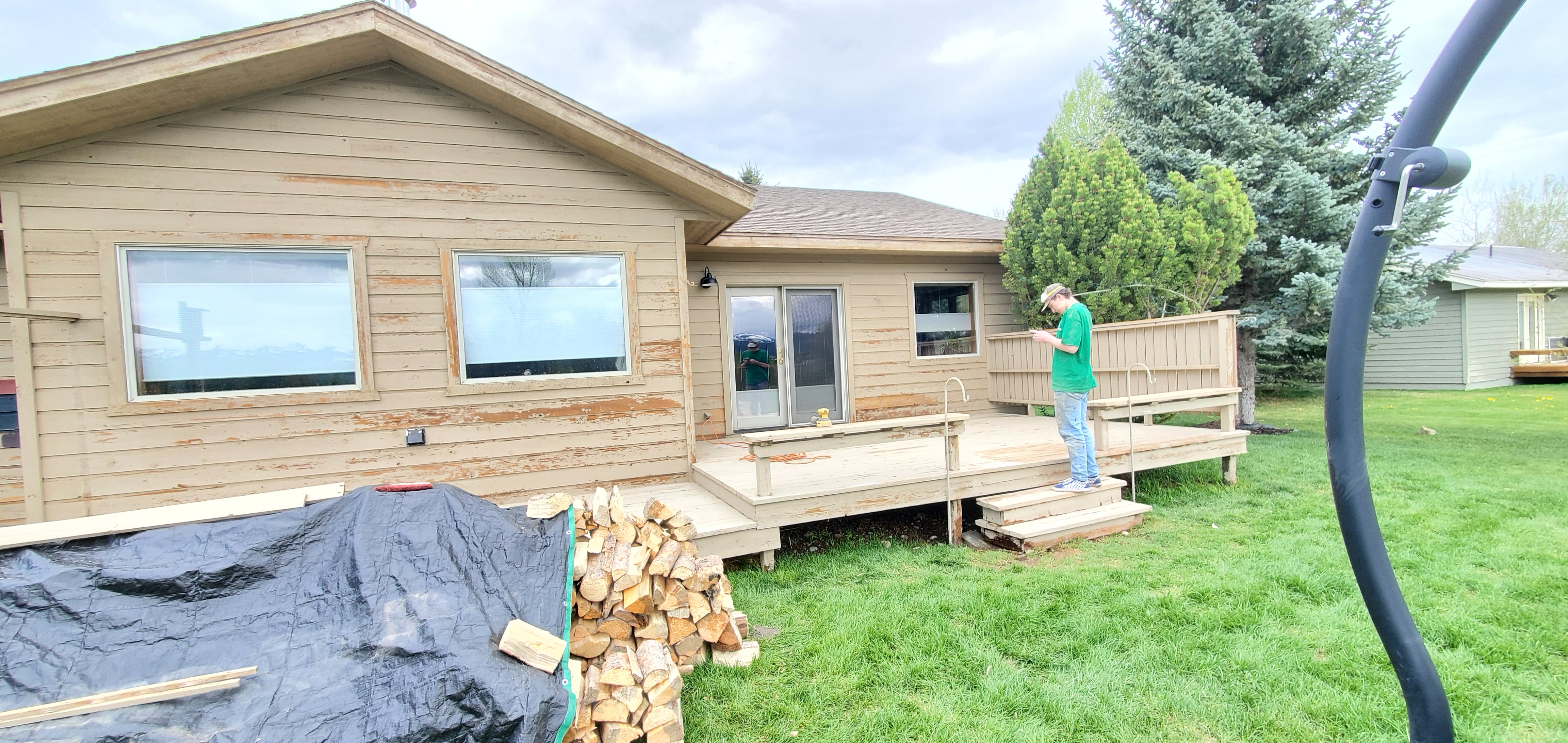 House exterior before staining